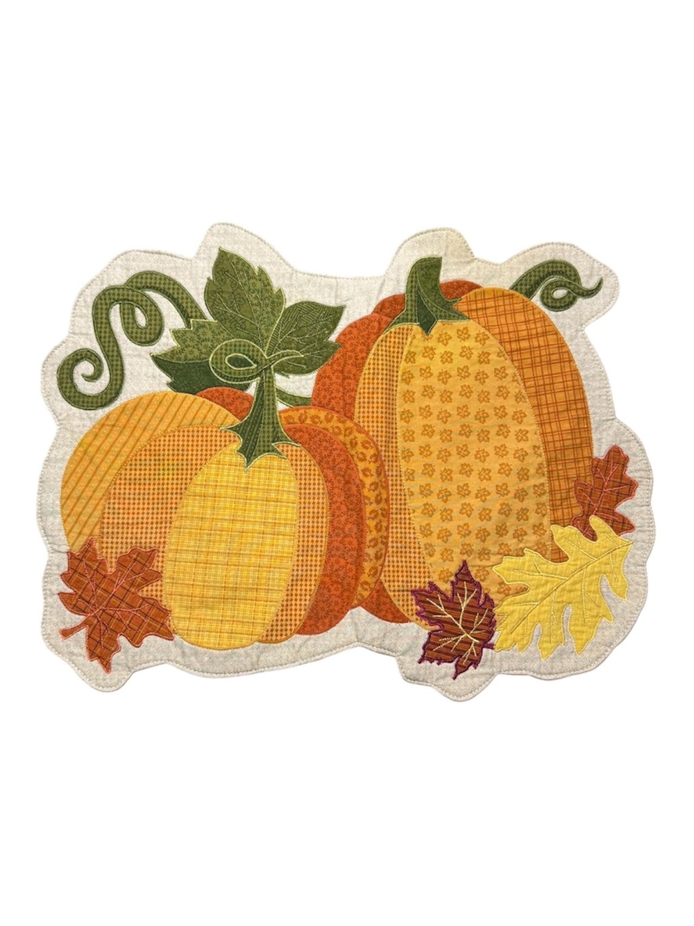 Set of 2 Harvest Pumpkin Quilted Placemats - Fall
Thanksgiving Decor